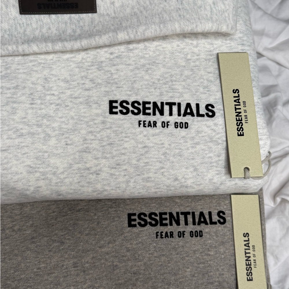 Essentials Heather Gray And Light Gray Sweatshirts - image 4